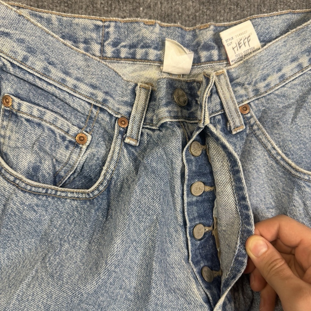 Vintage Lucky Brand Dungarees Jeans Men 30x34 Blue Baggy Gene Montesano USA Made - Picture 16 of 16
